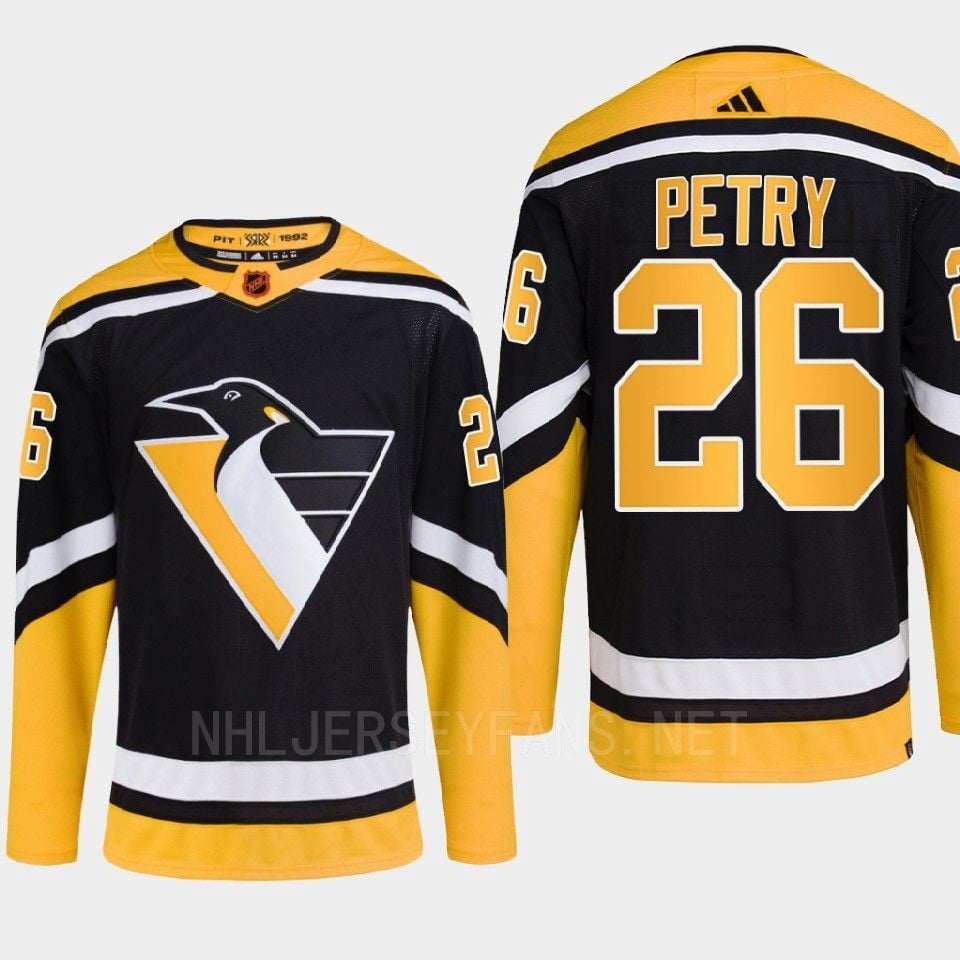 Pittsburgh Penguins 2022 Reverse Retro 2.0 Jeff Petry 26 Black Primegreen Jersey Men's - JS590 