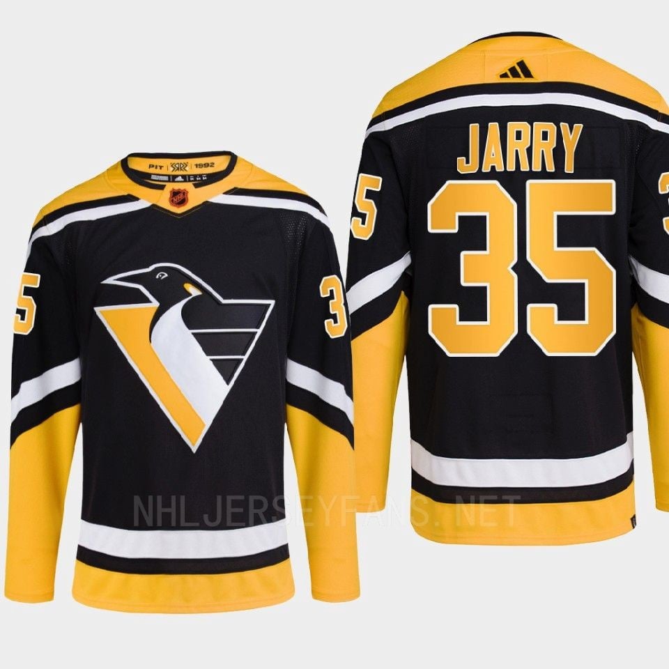 Pittsburgh Penguins 2022 Reverse Retro 2.0 Tristan Jarry 35 Black Primegreen Jersey Men's - JS565 