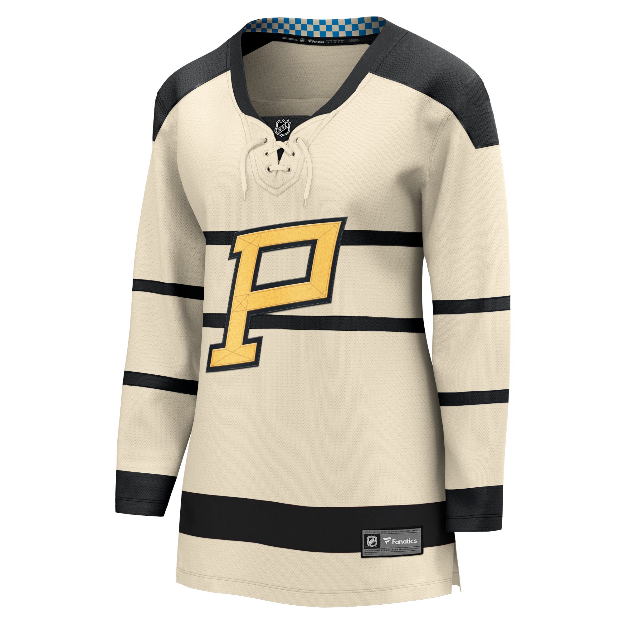 Alternative view of Pittsburgh Penguins Fanatics Women's 2023 Winter Classic Blank Jersey - Cream