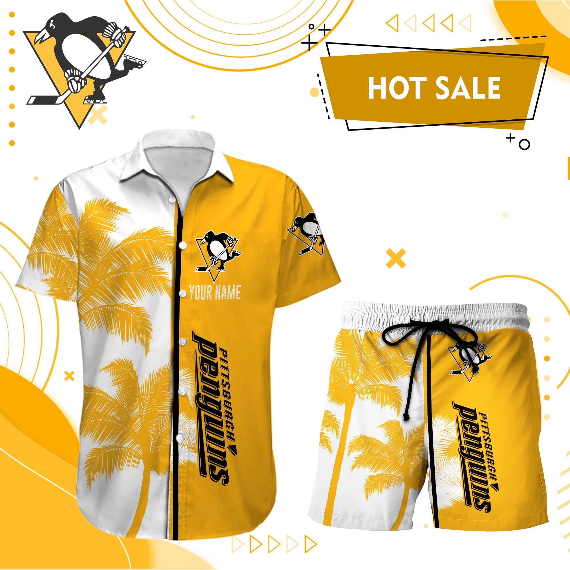 Pittsburgh Penguins Hawaiian Shirt And Set - Customized - JS567 