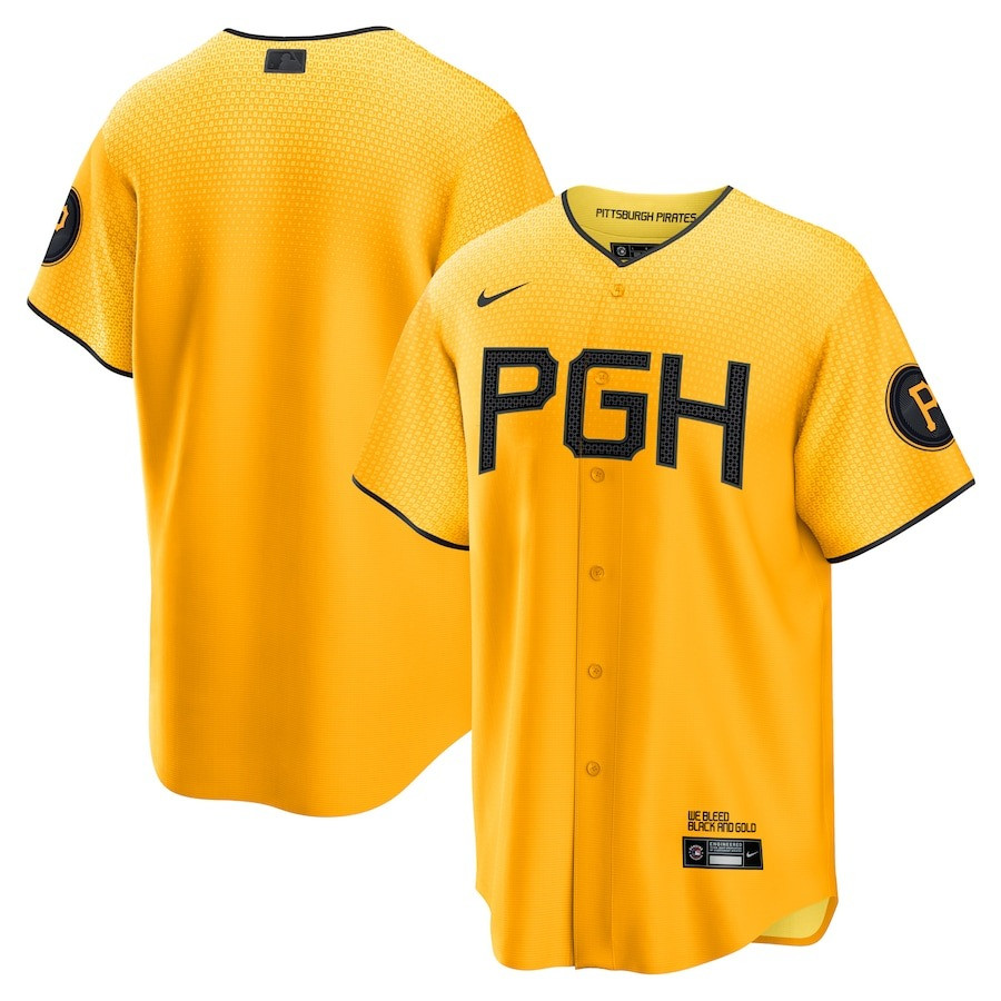 Pittsburgh Pirates 2023 City Connect Men Jersey - Gold 