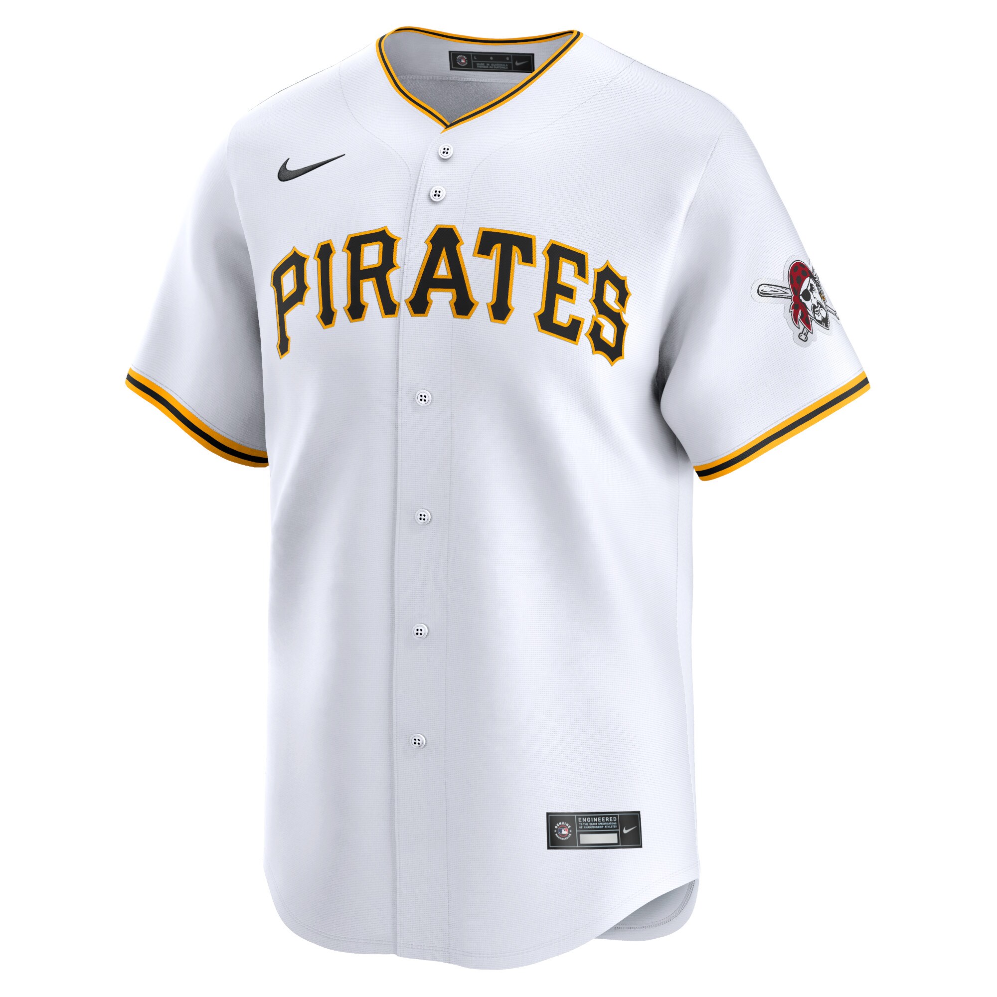 Alternative view of Pittsburgh Pirates 2024 Jackie Robinson Day Home Limited JerseyÃƒâ€šÃ‚Â ÃƒÂ¢Ã¢â€šÂ¬Ã¢â‚¬Å“ White