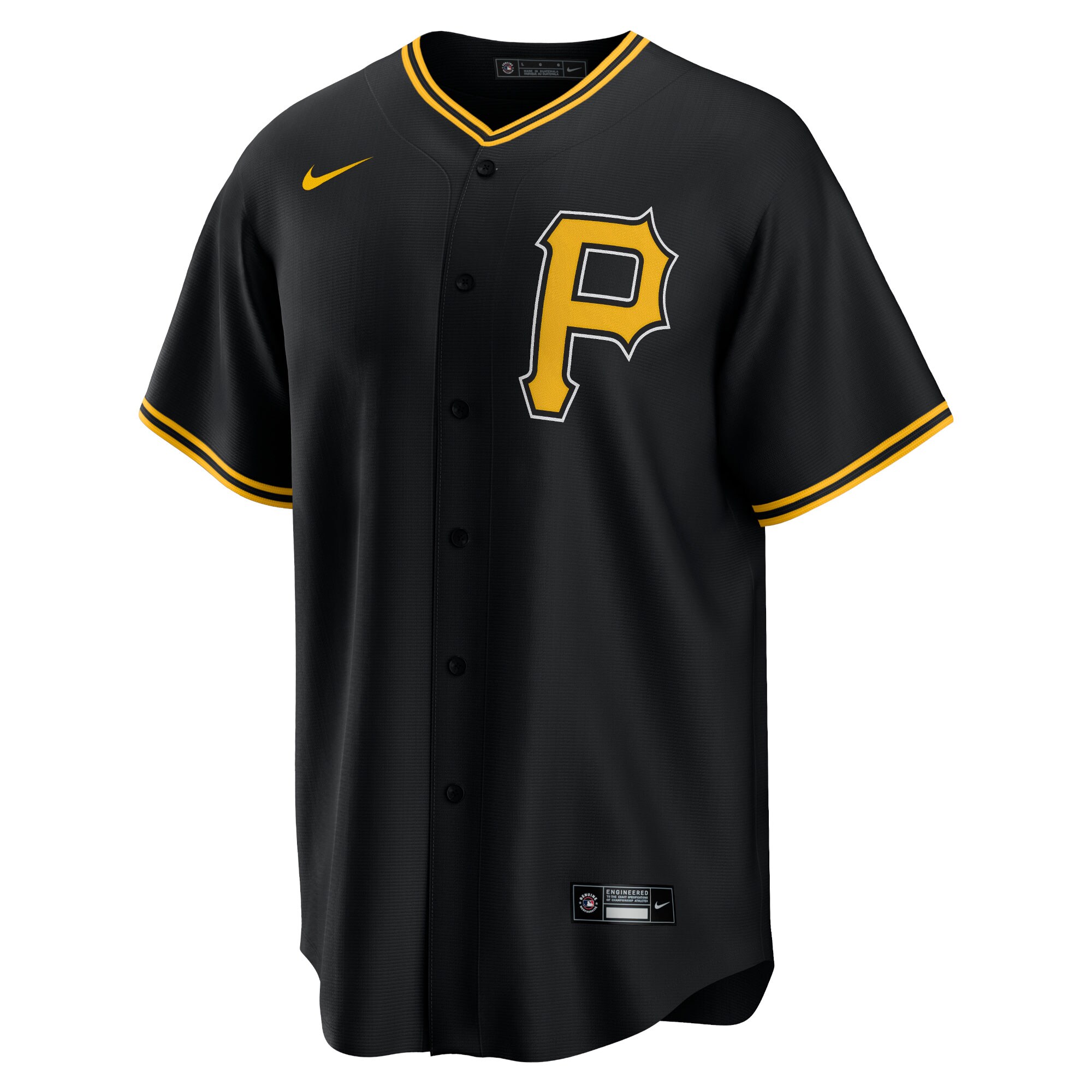 Alternative view of Pittsburgh Pirates Alternate Replica Team Jersey – Black