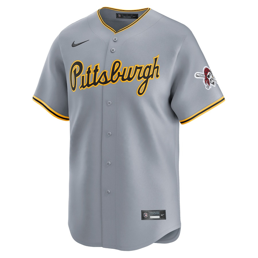 Alternative view of Pittsburgh Pirates Away Limited Men Jersey - Gray 