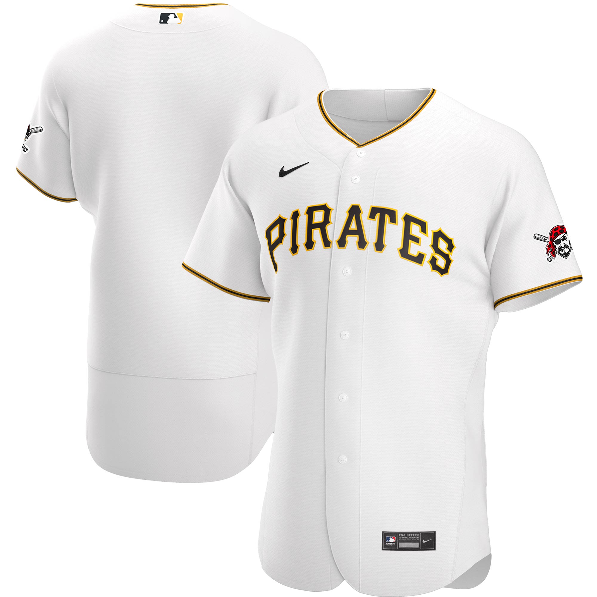 Pittsburgh Pirates Home Authentic Team Jersey - White