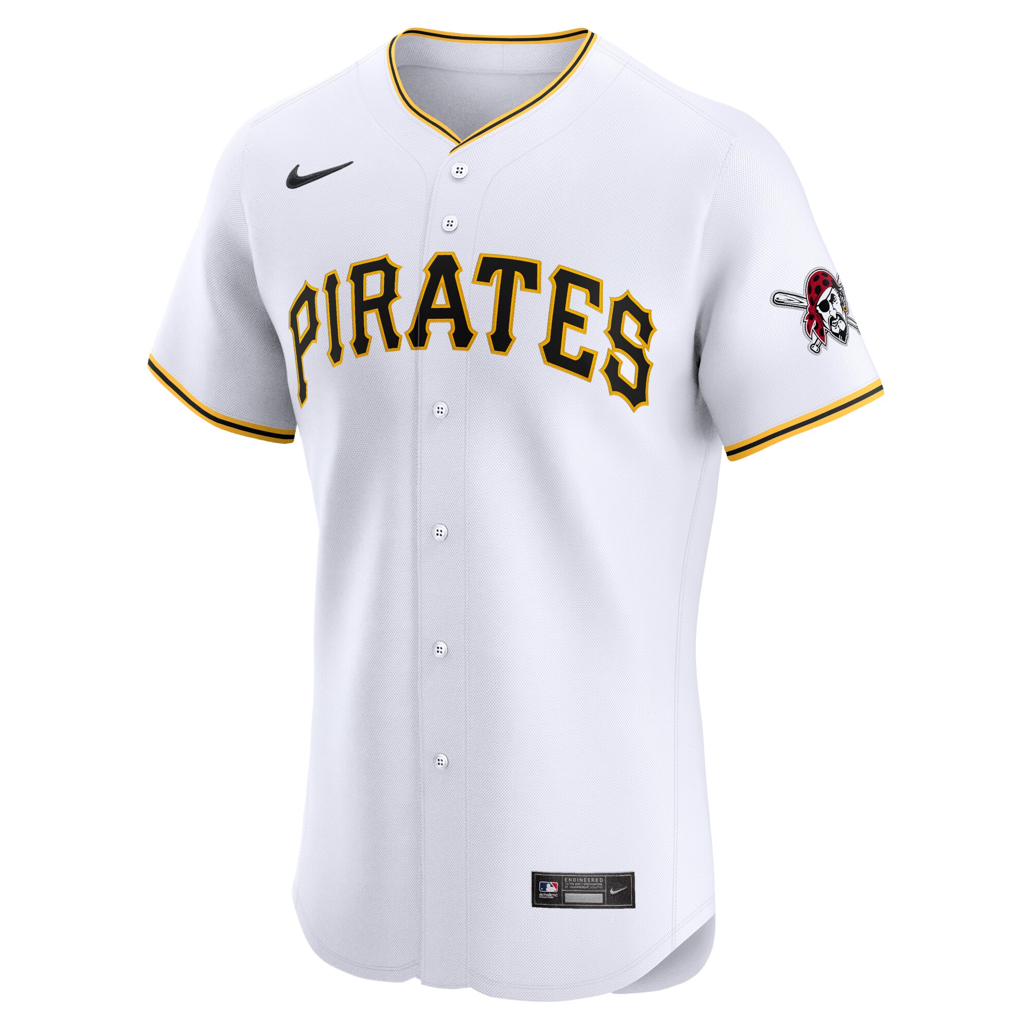Alternative view of Pittsburgh Pirates Home Elite Jersey - White