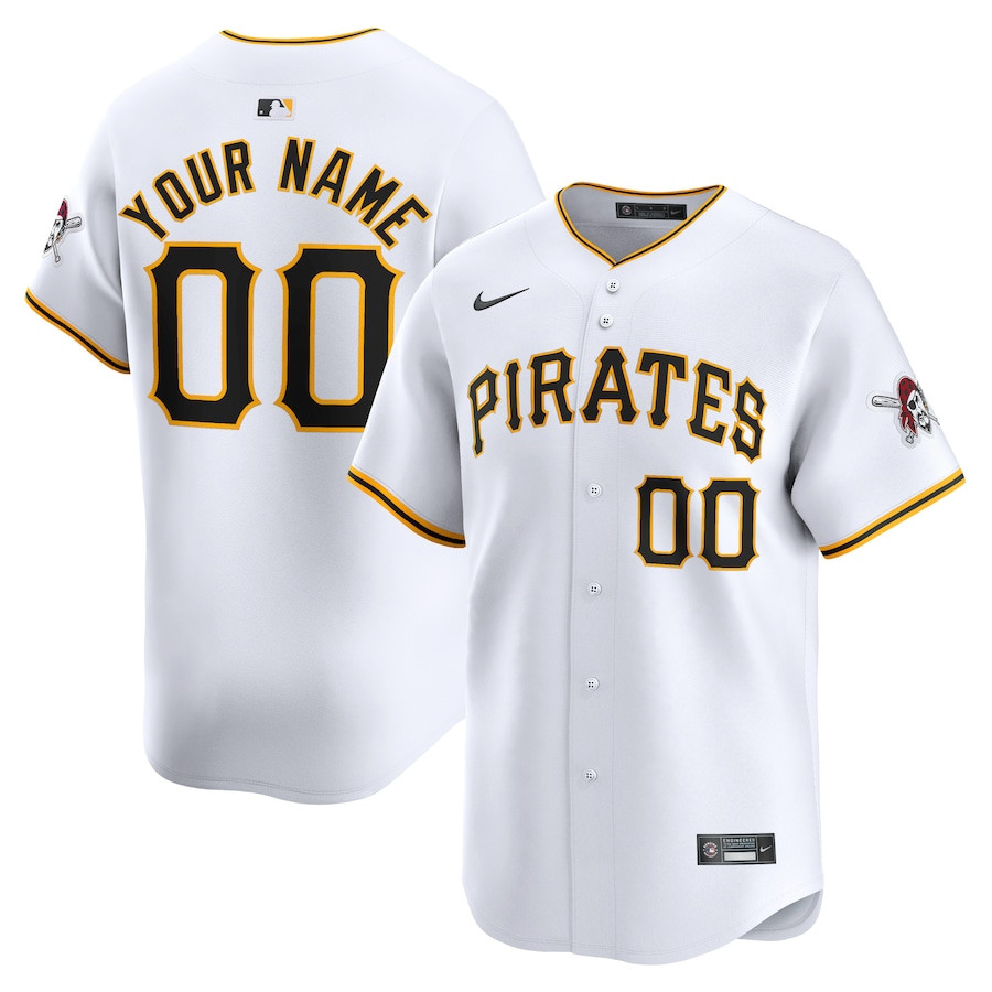 Pittsburgh Pirates Home Limited Custom YOUTH Jersey - White 