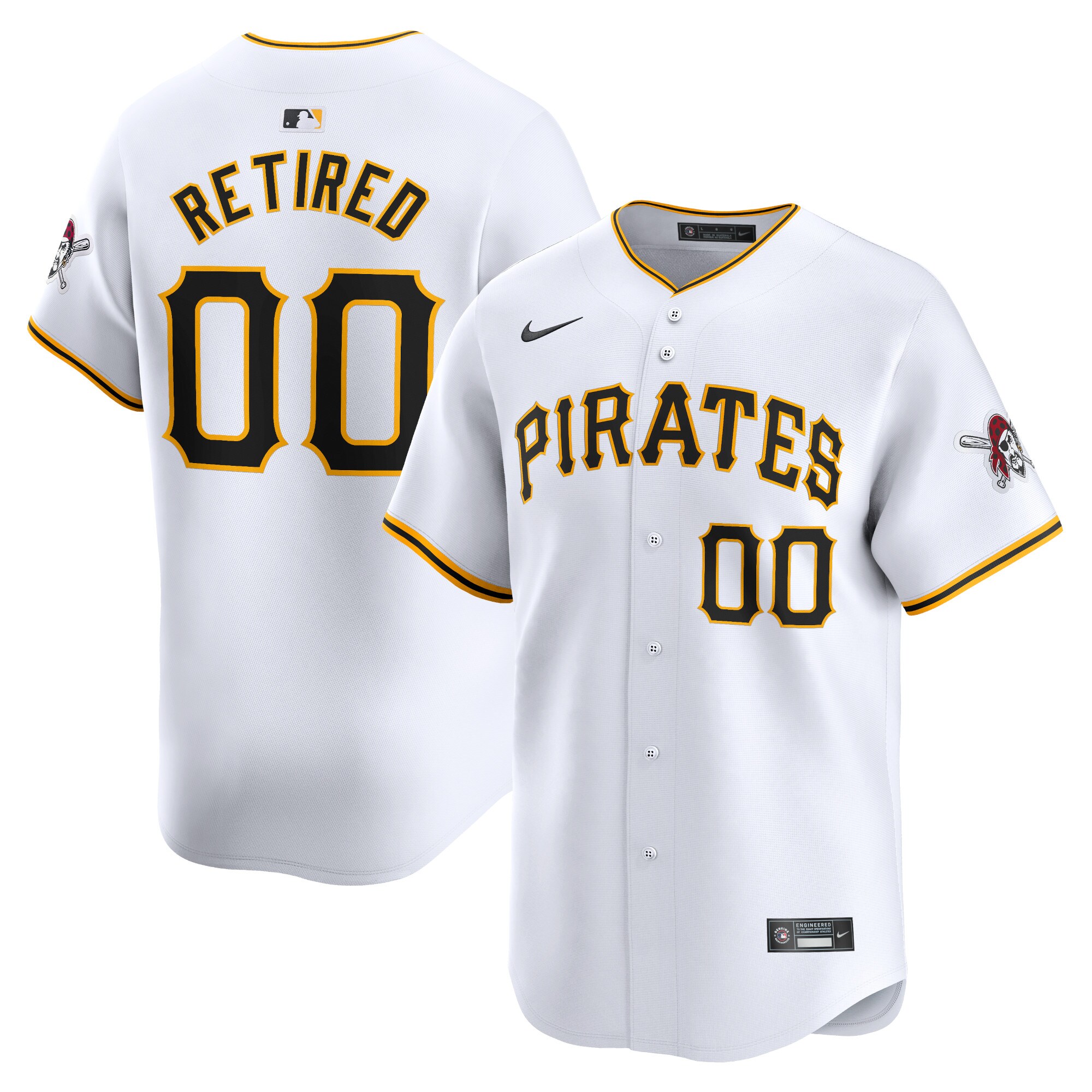 Pittsburgh Pirates Home Limited Pick-a-player Retired Roster Jersey - White