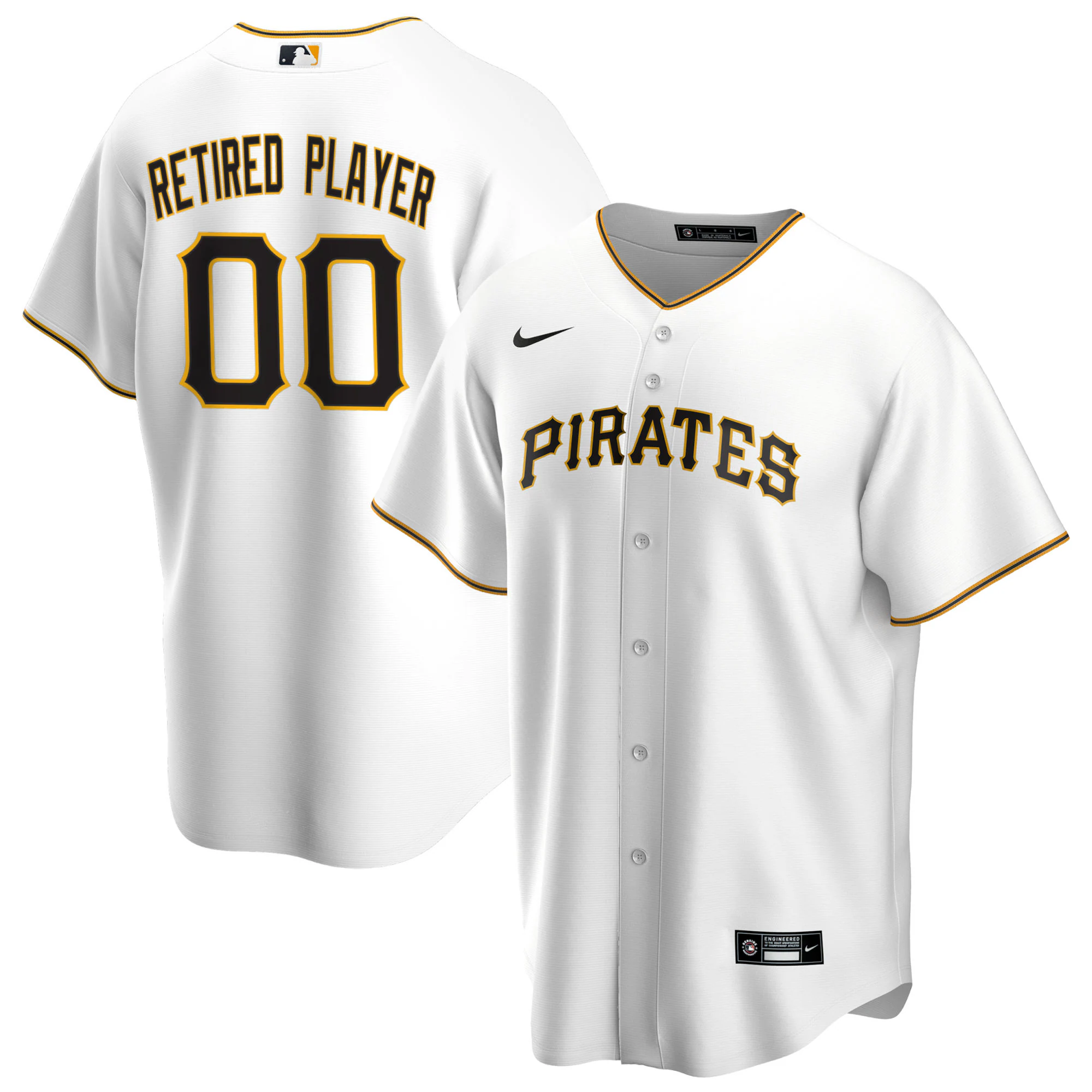 Pittsburgh Pirates Home Pick-a-player Retired Roster Replica Jersey – White