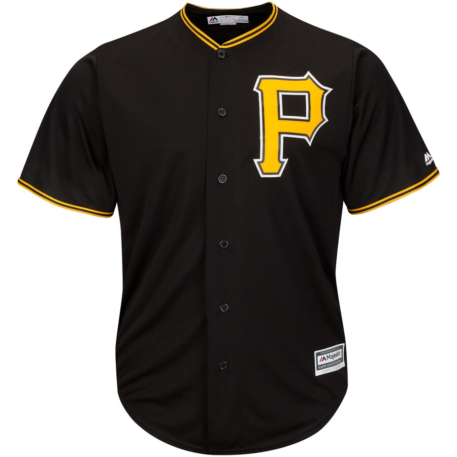 Alternative view of Pittsburgh Pirates Majestic Big And Tall Cool Base Team Jersey - Black