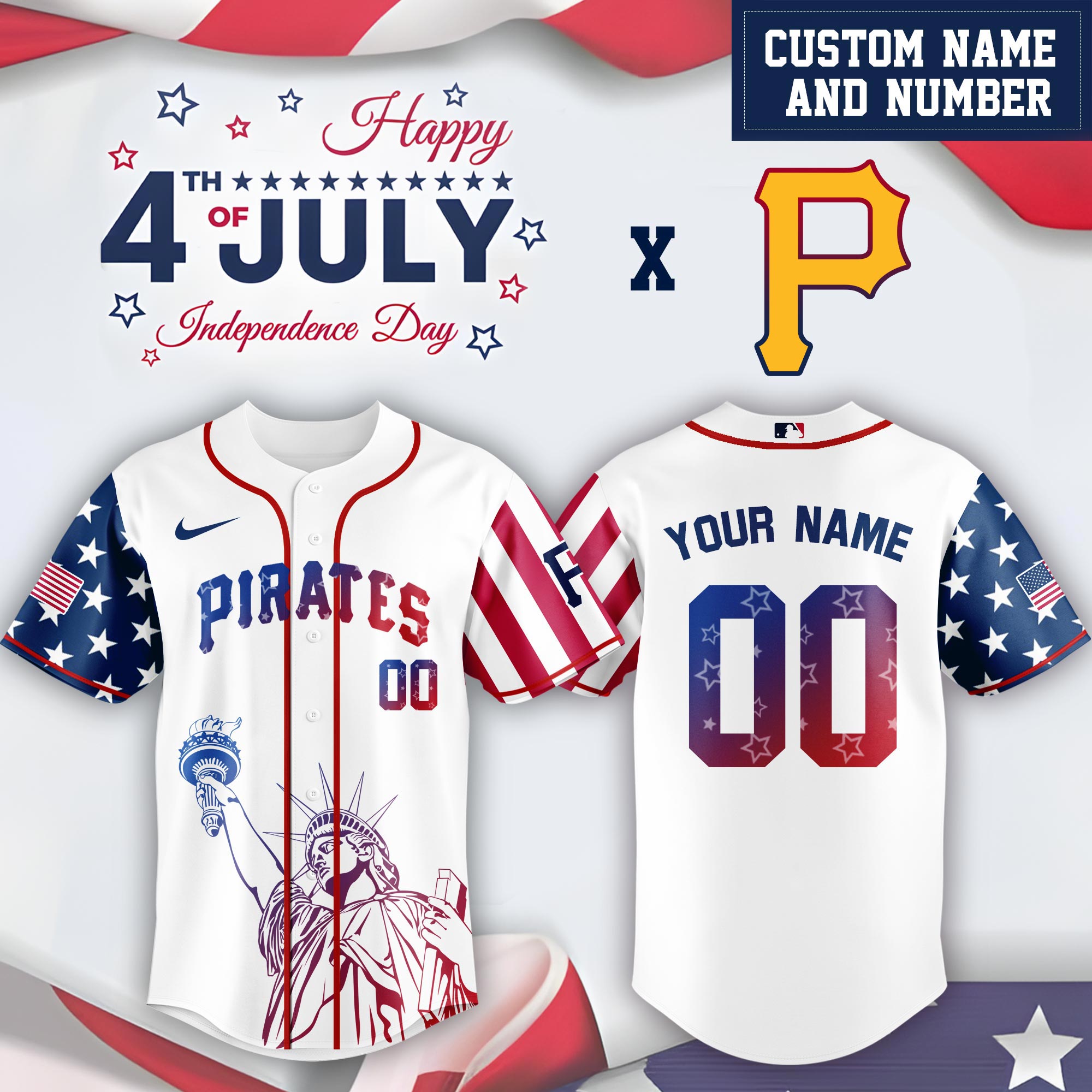 Pittsburgh Pirates Mlb X Bluey And Bingo Special Edition Custom Baseball Jersey 2025