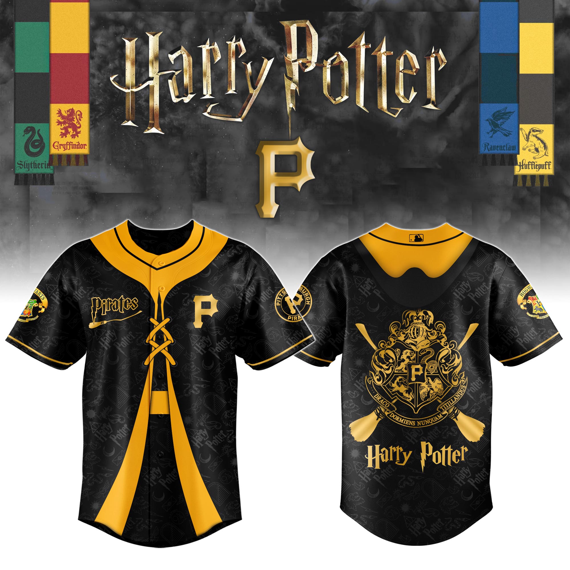 Pittsburgh Pirates Mlb X Harry Potter Night Custom Baseball Jersey
