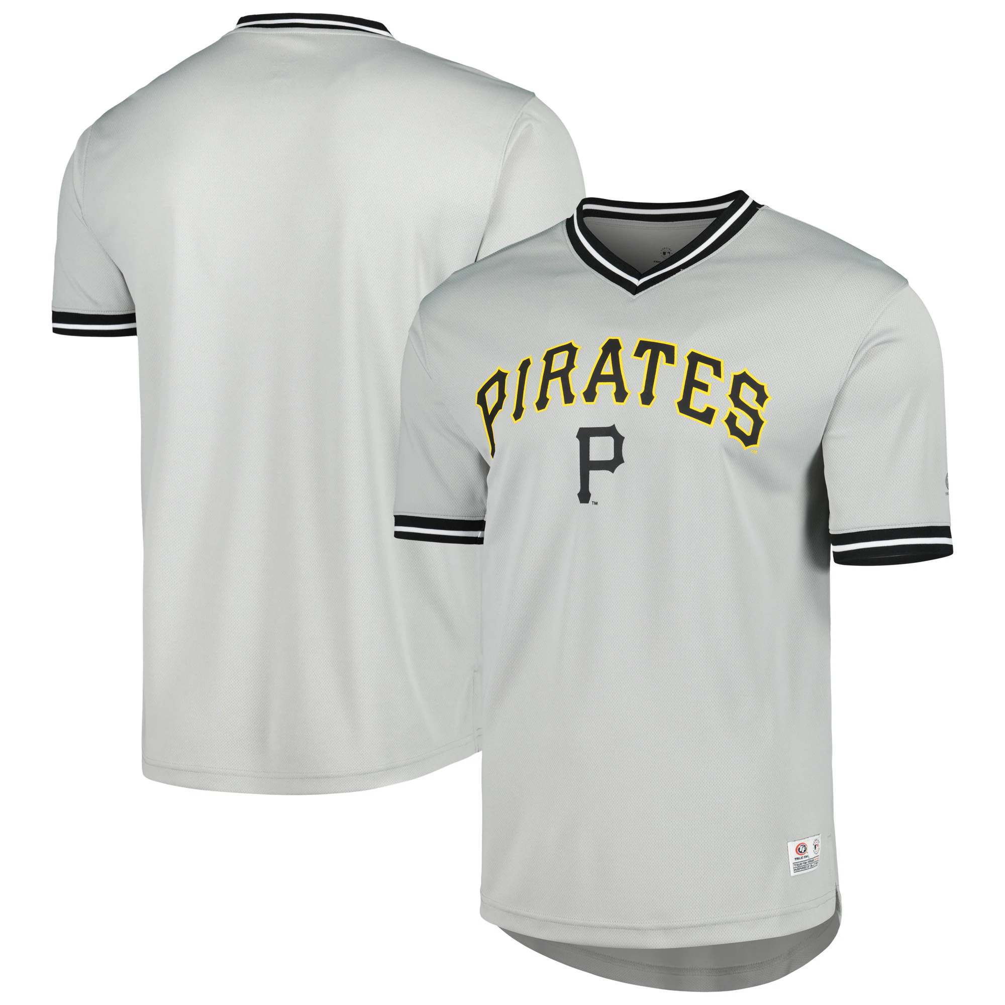 Alternative view of Pittsburgh Pirates V-neck Jersey - Gray