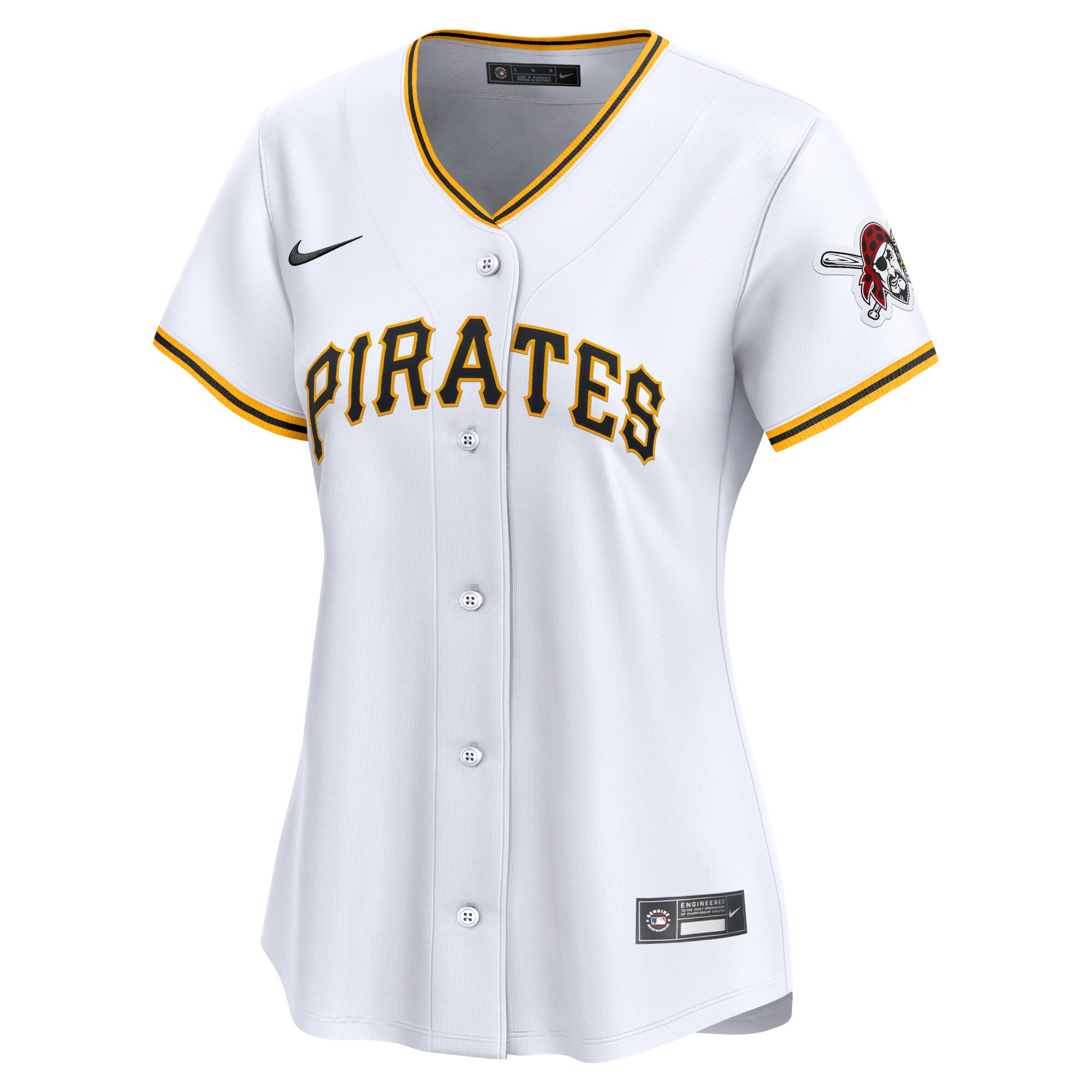 Alternative view of Pittsburgh Pirates Women's 2024 Jackie Robinson Day Home Limited JerseyÃƒâ€šÃ‚Â ÃƒÂ¢Ã¢â€šÂ¬Ã¢â‚¬Å“ White