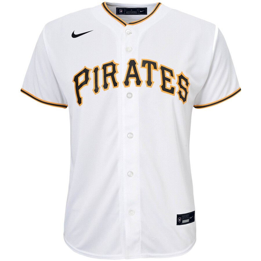 Alternative view of Pittsburgh Pirates Youth Home 2020 Replica Team Jersey - White