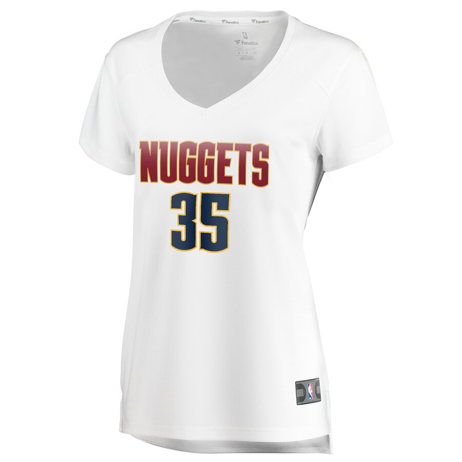 Alternative view of P.j. Dozier Denver Nuggets Fanatics Branded Women's 2017 Fast Break Player Jersey - Association Edition - White