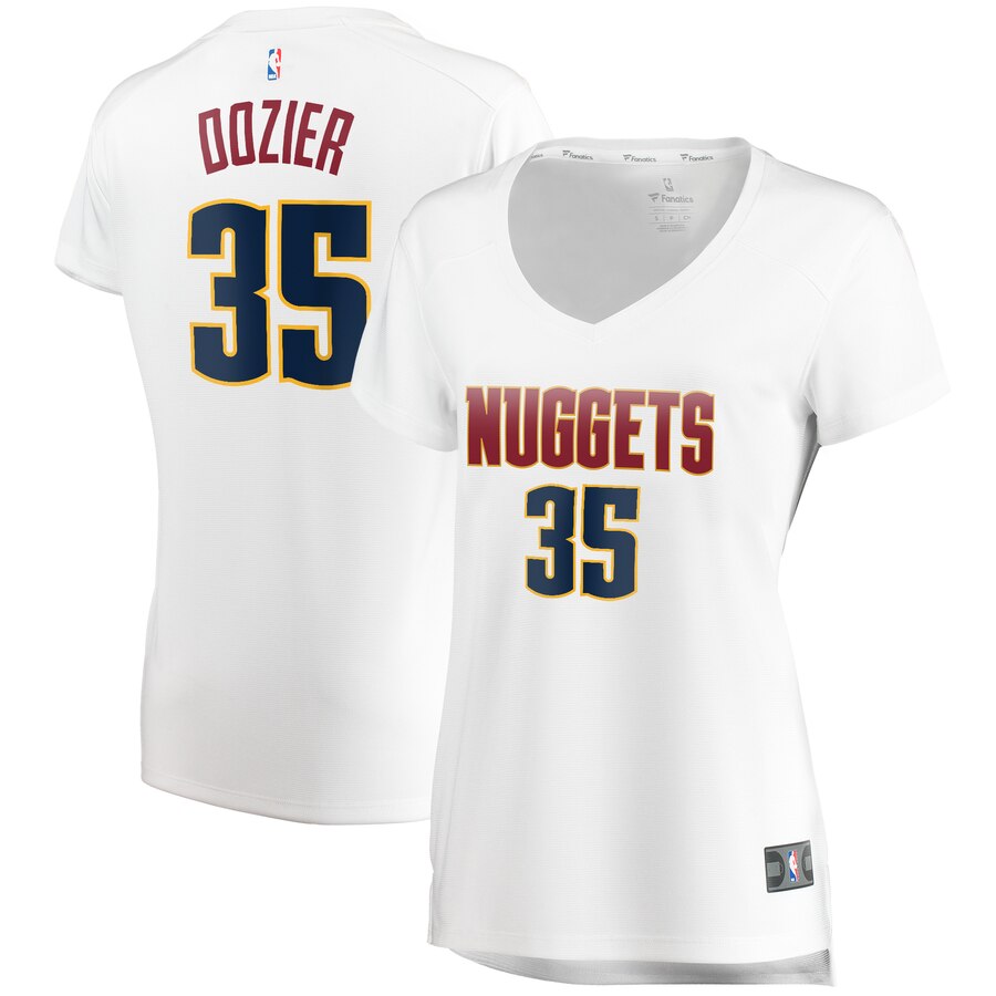 P.j. Dozier Denver Nuggets Fanatics Branded Women's 2017 Fast Break Player Jersey - Association Edition - White