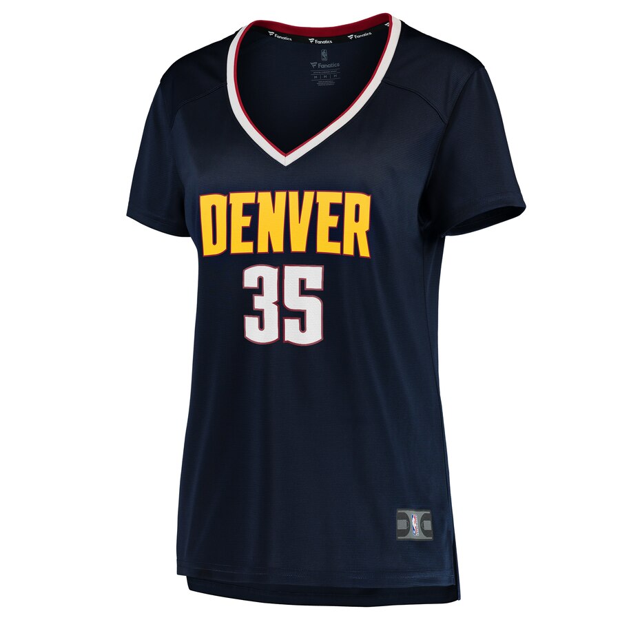 Alternative view of P.j. Dozier Denver Nuggets Fanatics Branded Women's Fast Break Player Jersey - Icon Edition - Navy