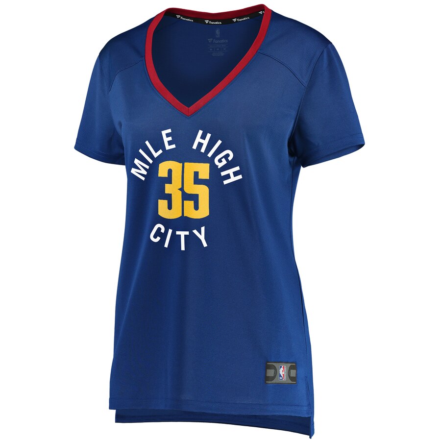 Alternative view of P.j. Dozier Denver Nuggets Fanatics Branded Women's Fast Break Player Jersey - Statement Edition - Blue