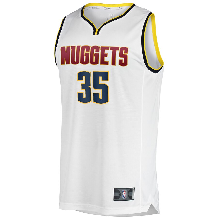 Alternative view of P.j. Dozier Denver Nuggets Fanatics Branded Youth Fast Break Player Jersey - Association Edition - White
