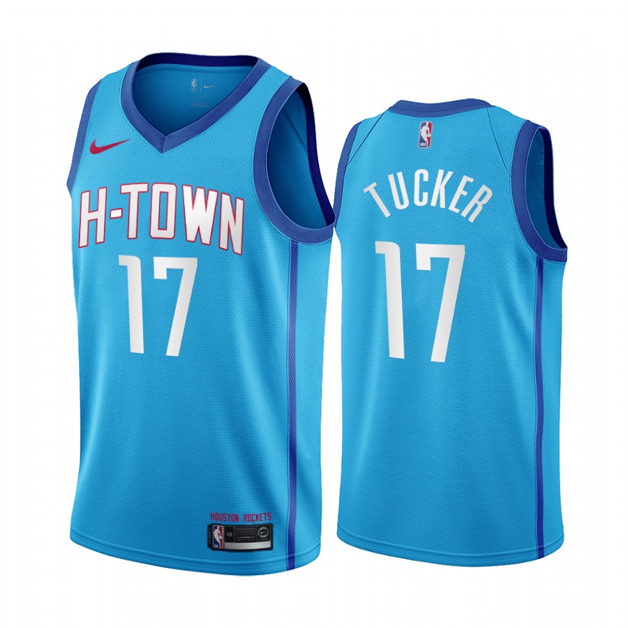 P.j. Tucker Houston Rockets 2020-21 Blue City Jersey H-town