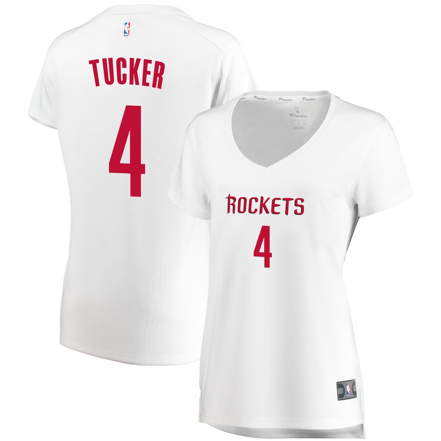 Pj Tucker Houston Rockets Fanatics Branded Women's Fast Break Player Jersey White - Association Edition