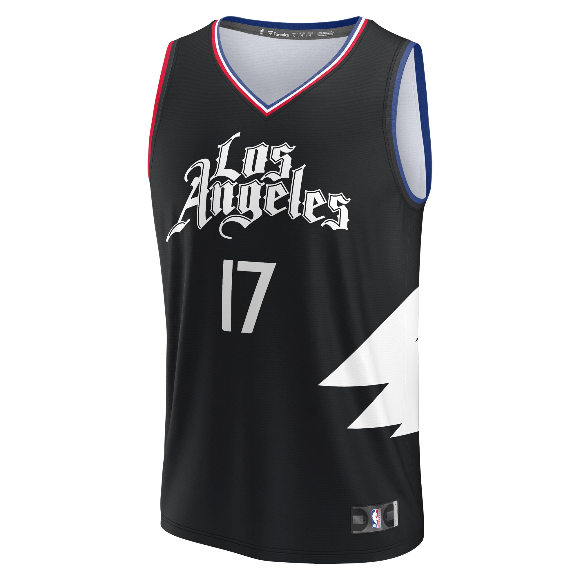 Alternative view of Pj Tucker La Clippers Fanatics Youth Fast Break Player Jersey - Statement Edition - Black