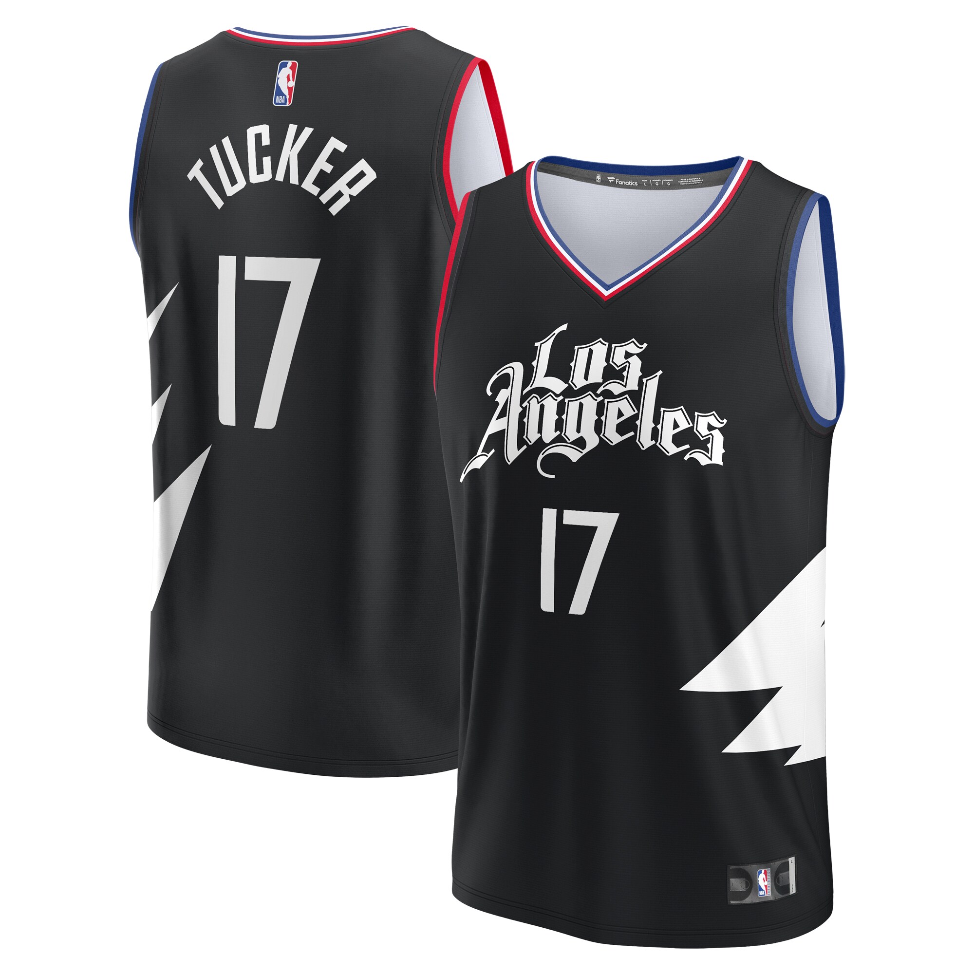 Pj Tucker La Clippers Fanatics Youth Fast Break Player Jersey - Statement Edition - Black