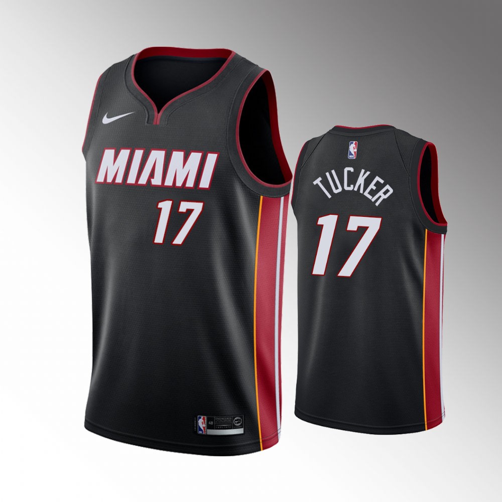 P.j. Tucker Miami Heat 2021 Icon Edition Black 2021 Trade Jersey