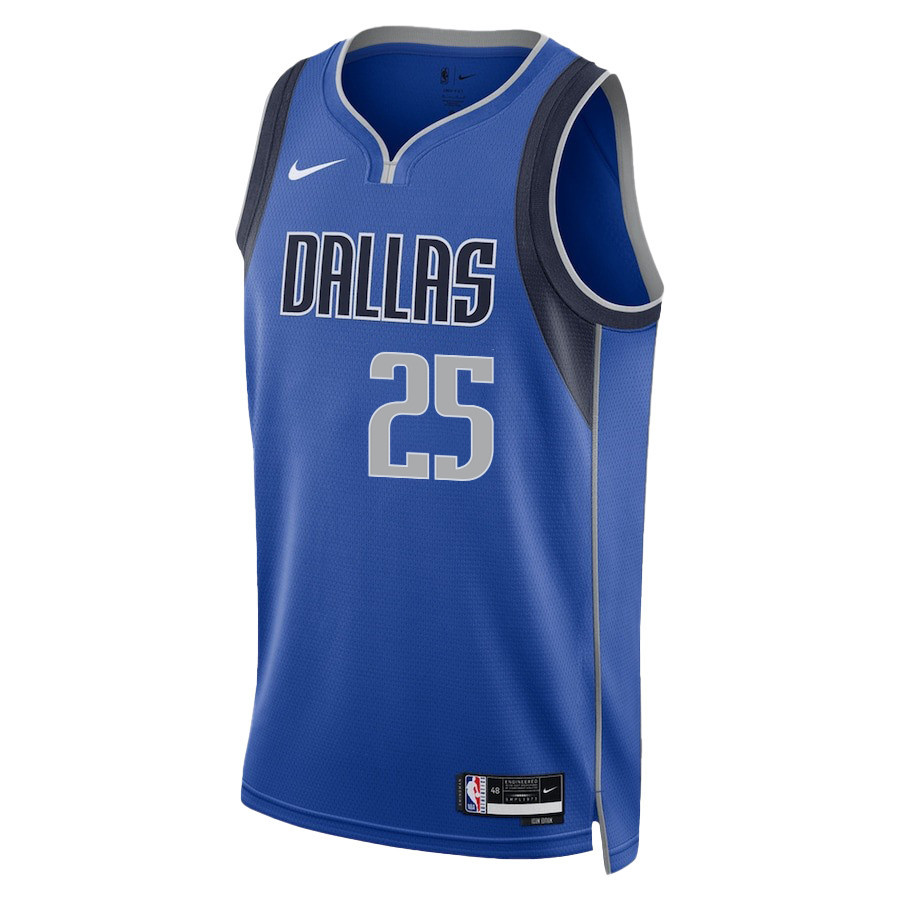 Alternative view of P.J. Washington 25 Dallas Mavericks 2024 FINALS PATCH Swingman Jersey - Icon Edition - Blue - JS544 
