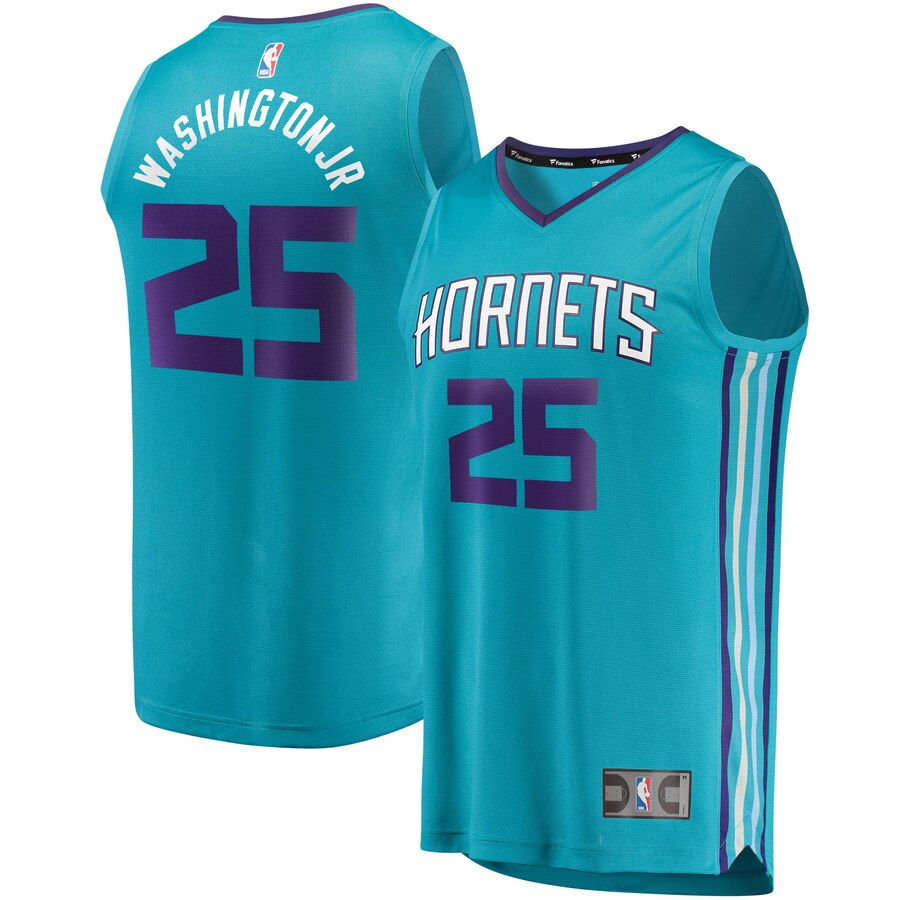 Pj Washington Charlotte Hornets Fanatics Branded 2019 Nba Draft First Round Pick Fast Break Replica Jersey Teal - Icon Edition
