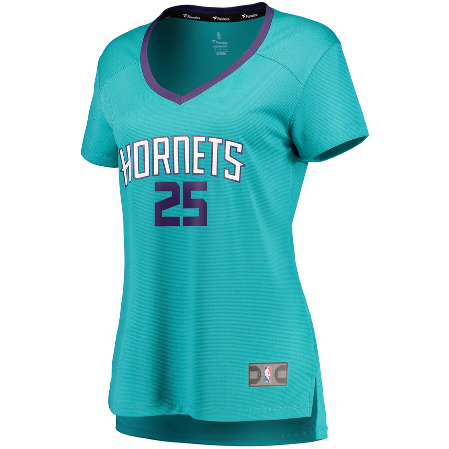 Alternative view of Pj Washington Jr. Charlotte Hornets Fanatics Branded Women's Fast Break Replica Player Jersey - Icon Edition - Teal