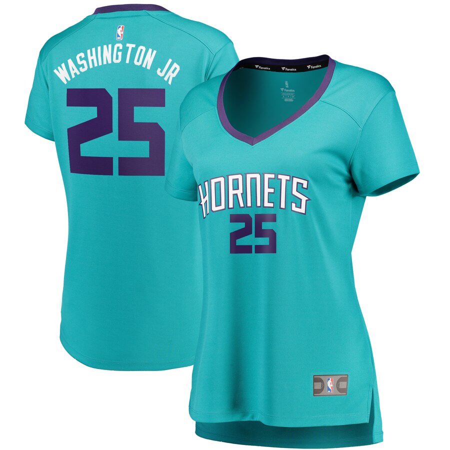 Pj Washington Jr. Charlotte Hornets Fanatics Branded Women's Fast Break Replica Player Jersey - Icon Edition - Teal