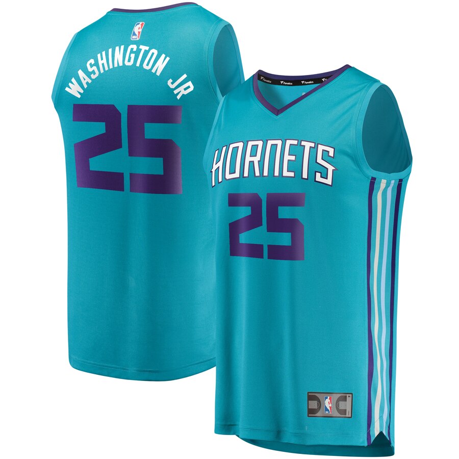 Pj Washington Jr. Charlotte Hornets Fanatics Branded Youth Fast Break Replica Player Jersey - Icon Edition - Teal