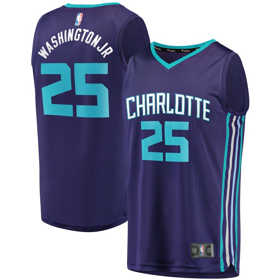 Pj Washington Jr. Charlotte Hornets Fanatics Branded Youth Fast Break Replica Player Jersey - Statement Edition - Purple