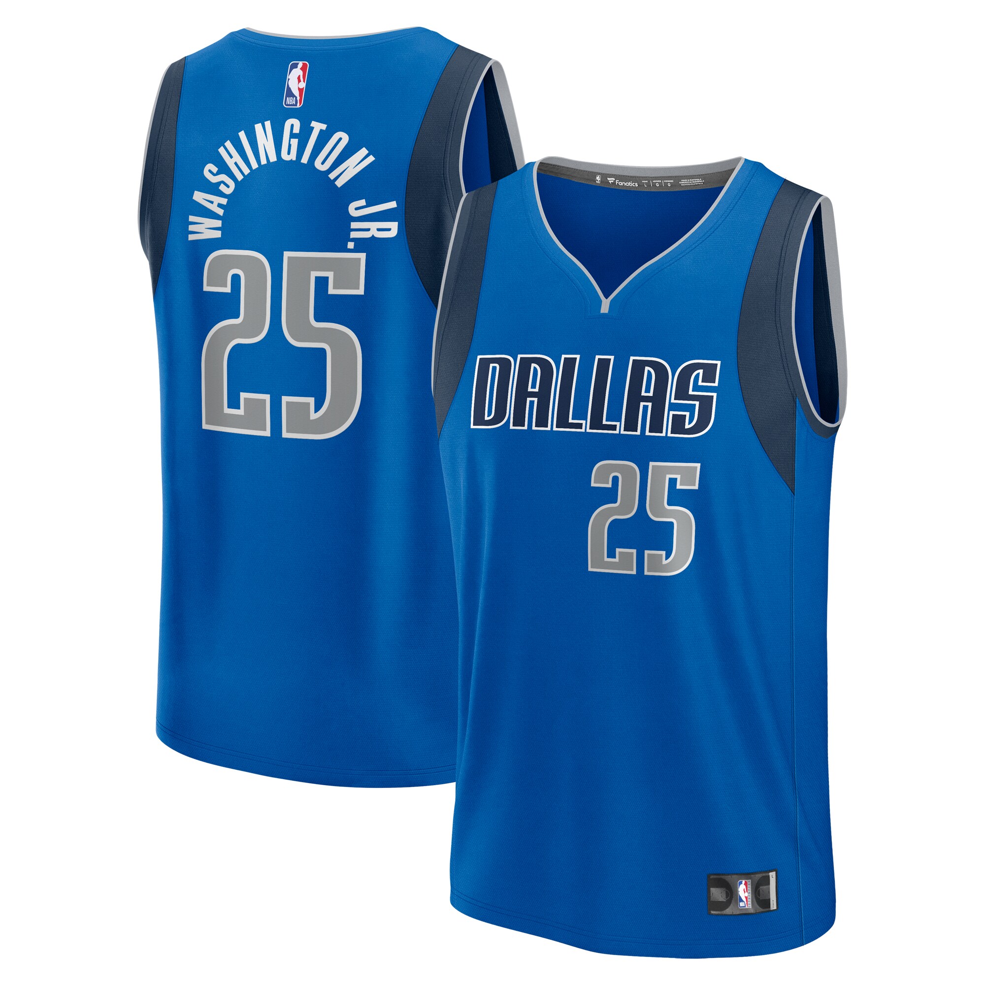 Pj Washington Jr. Dallas Mavericks Fanatics Fast Break Player Jersey - Icon Edition - Blue