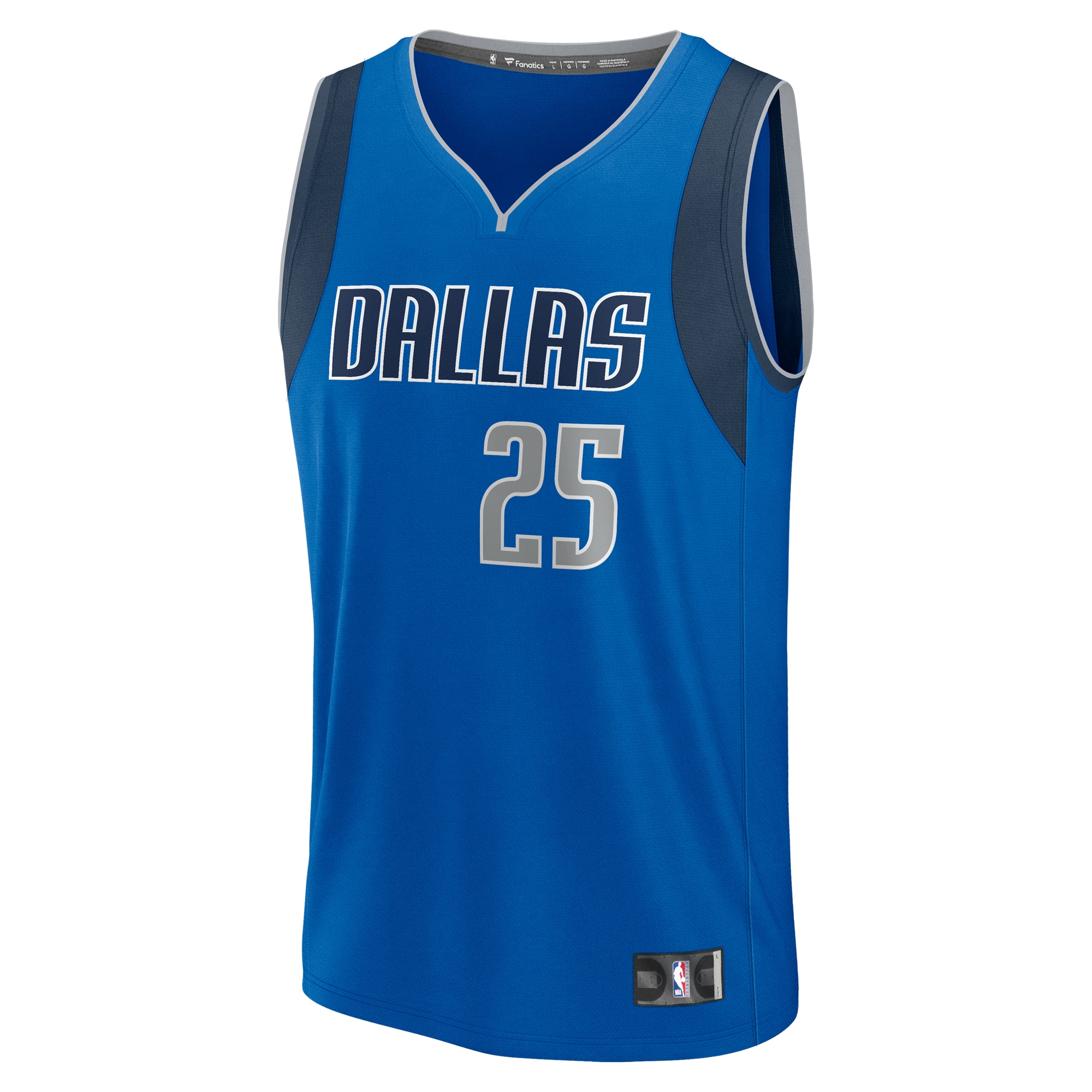 Alternative view of Pj Washington Jr. Dallas Mavericks Fanatics Youth Fast Break Player Jersey - Icon Edition - Blue