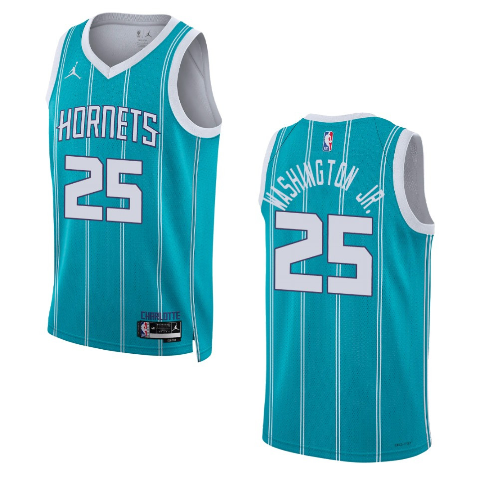 P.j.washington Teal Icon Edition 2022-23 Charlotte Hornets Swingman Jersey