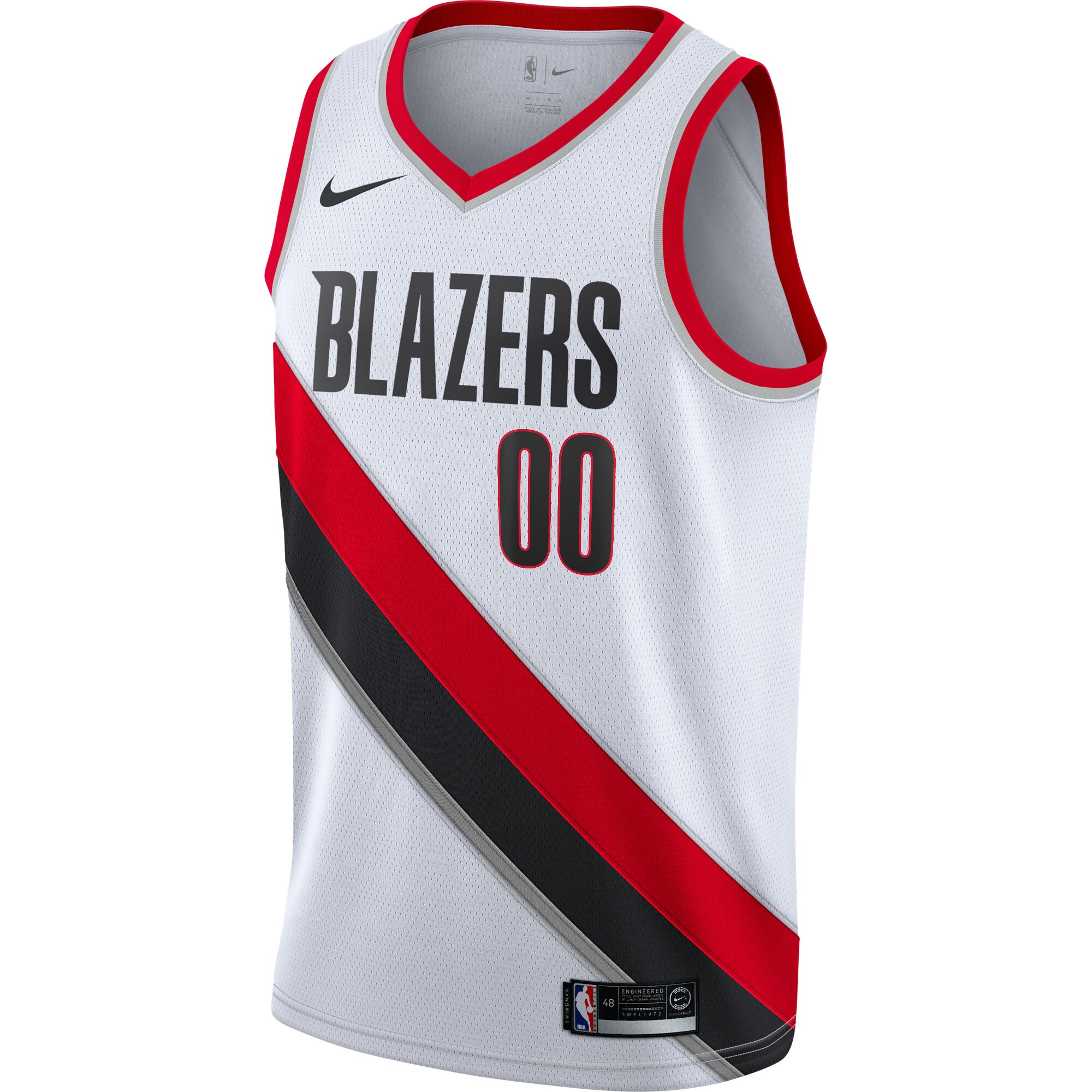 Alternative view of Portland Trail Blazers 2020/21 Swingman Custom Jersey - Association Edition - White