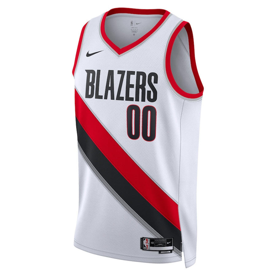 Alternative view of Portland Trail Blazers 2023/24 Association Swingman Custom Men Jersey - White - JS995 