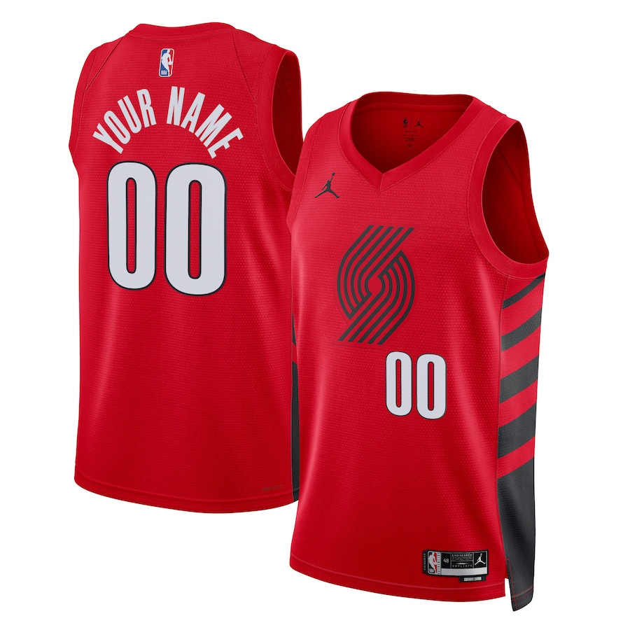 Portland Trail Blazers 2023/24 Statement Swingman Custom Men Jersey - Red - JS618 