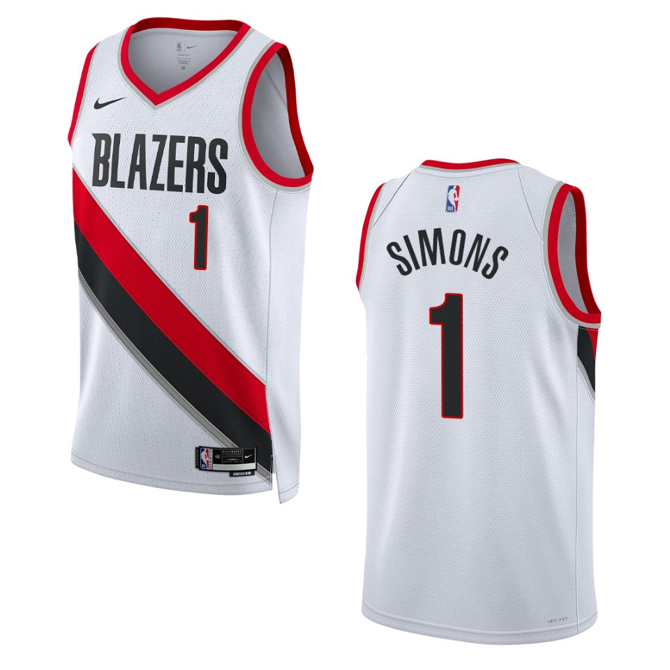 Portland Trail Blazers Anfernee Simons 2022-23 Association Edition White Swingman Jersey