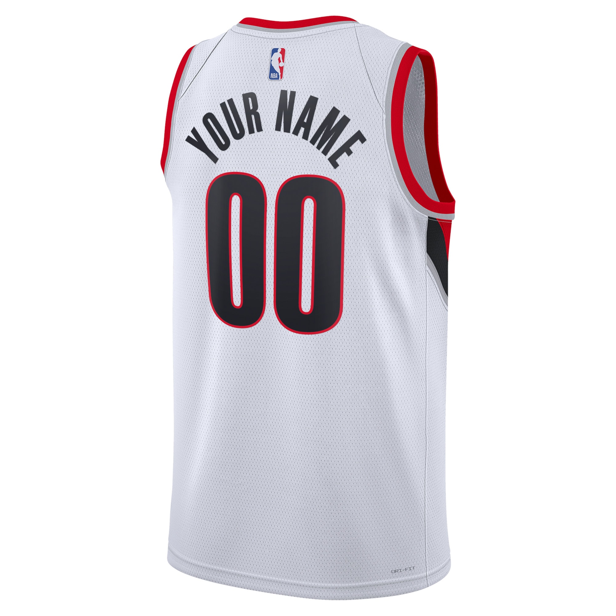 Alternative view of Portland Trail Blazers Association Swingman Jersey - Custom - Unisex - JS505 
