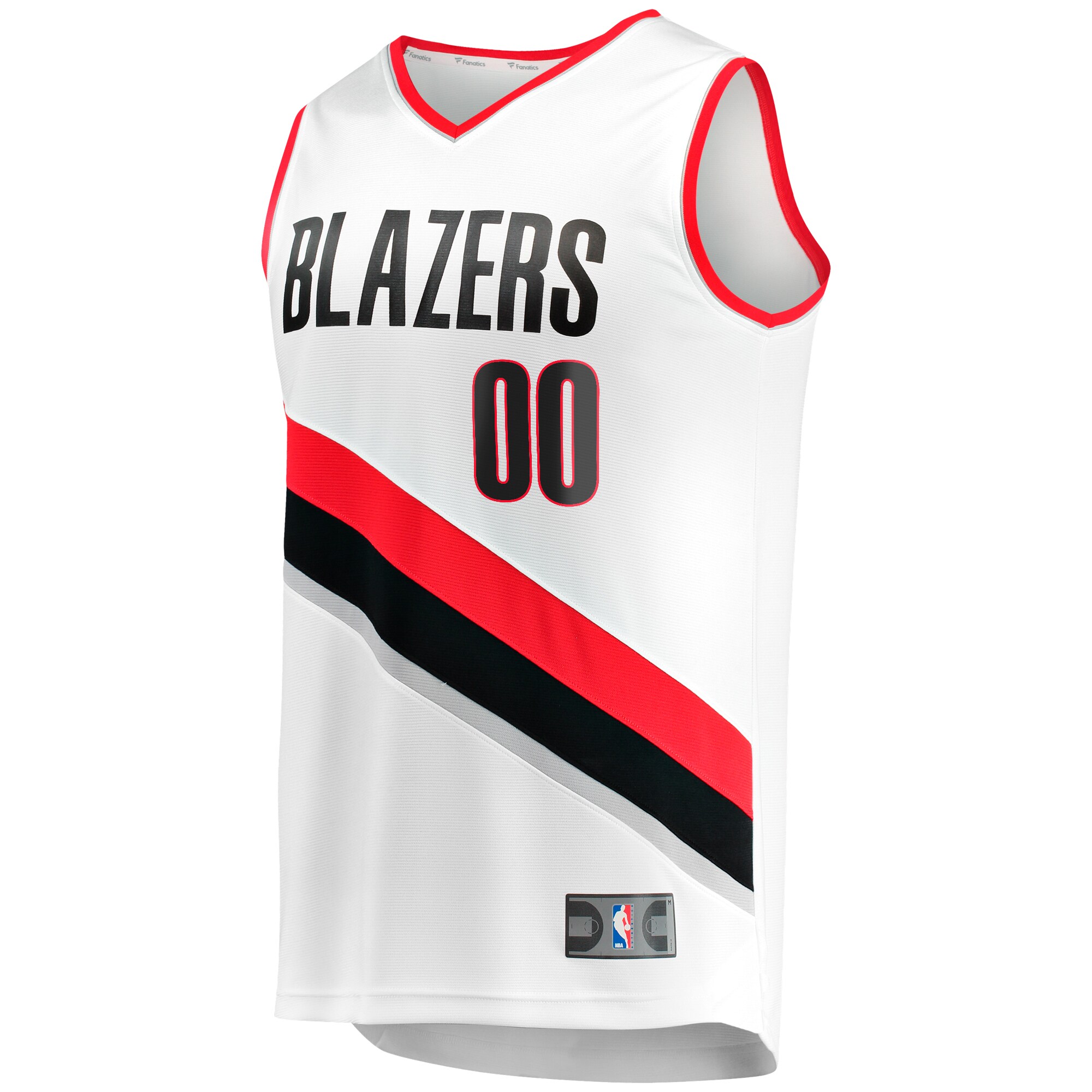 Alternative view of Portland Trail Blazers Fanatics Fast Break Custom Replica Jersey - Association Edition - White