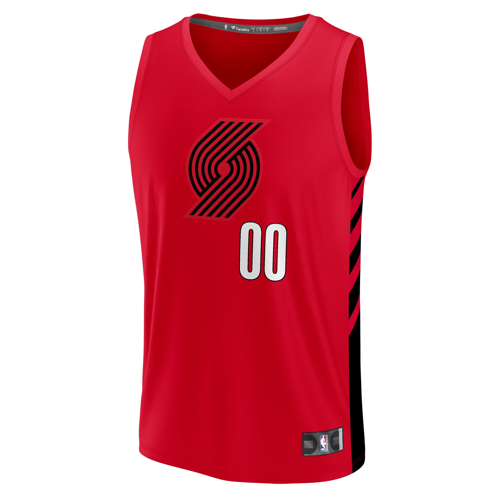 Alternative view of Portland Trail Blazers Fanatics Youth Fast Break Replica Custom Jersey - Statement Edition - Red