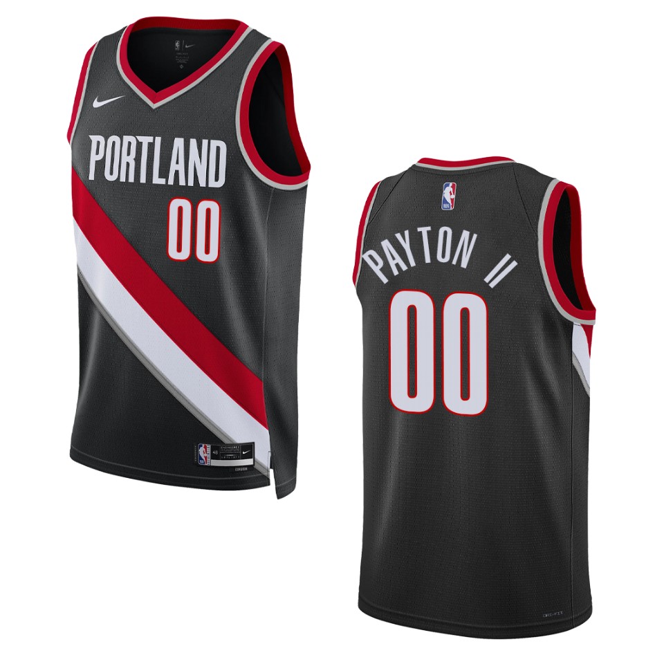Portland Trail Blazers Gary Payton Ii 2022-23 Icon Edition Black Swingman Jersey