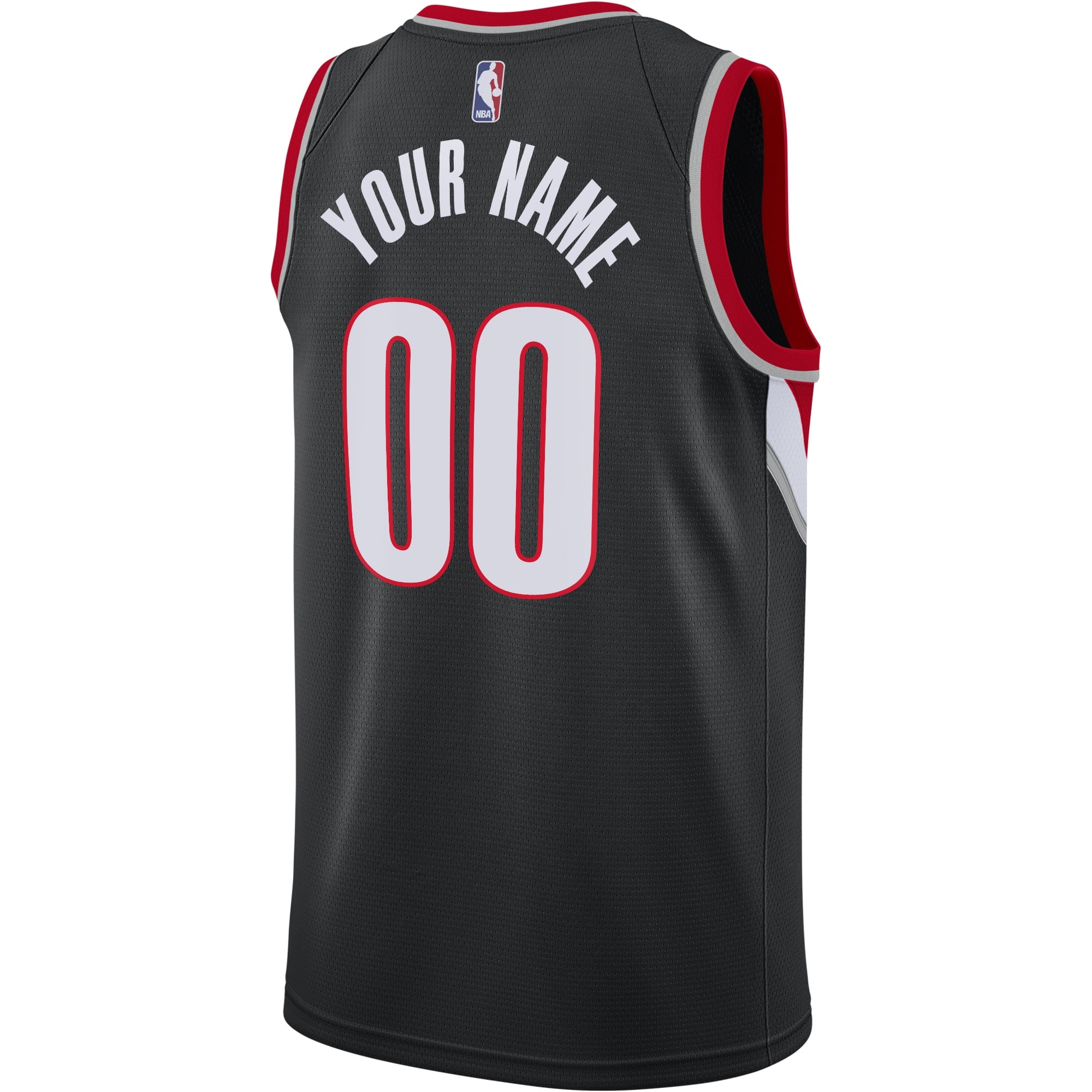 Alternative view of Portland Trail Blazers Icon Edition Swingman Jersey - Black - Custom - Mens - JS401 