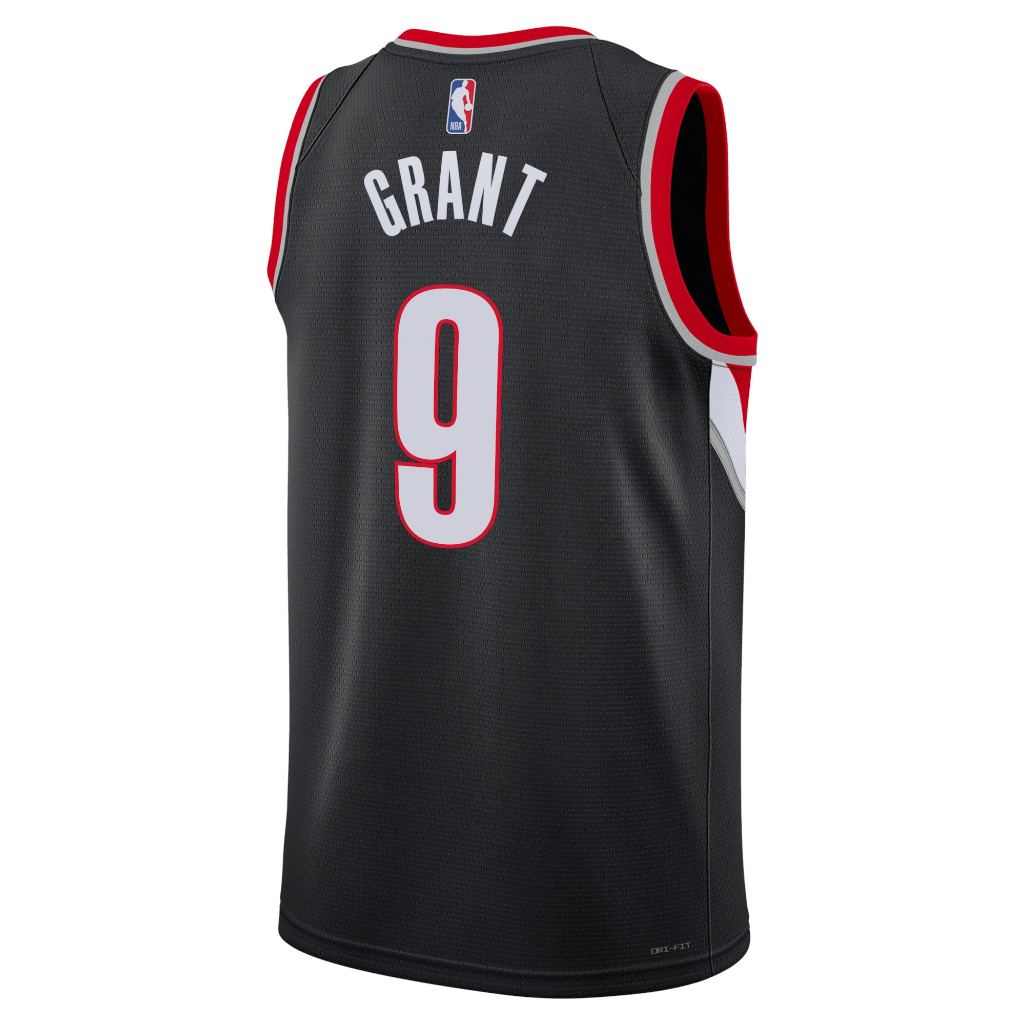Alternative view of Portland Trail Blazers Icon Edition Swingman Jersey - Black - Jerami Grant - Unisex - JS405 