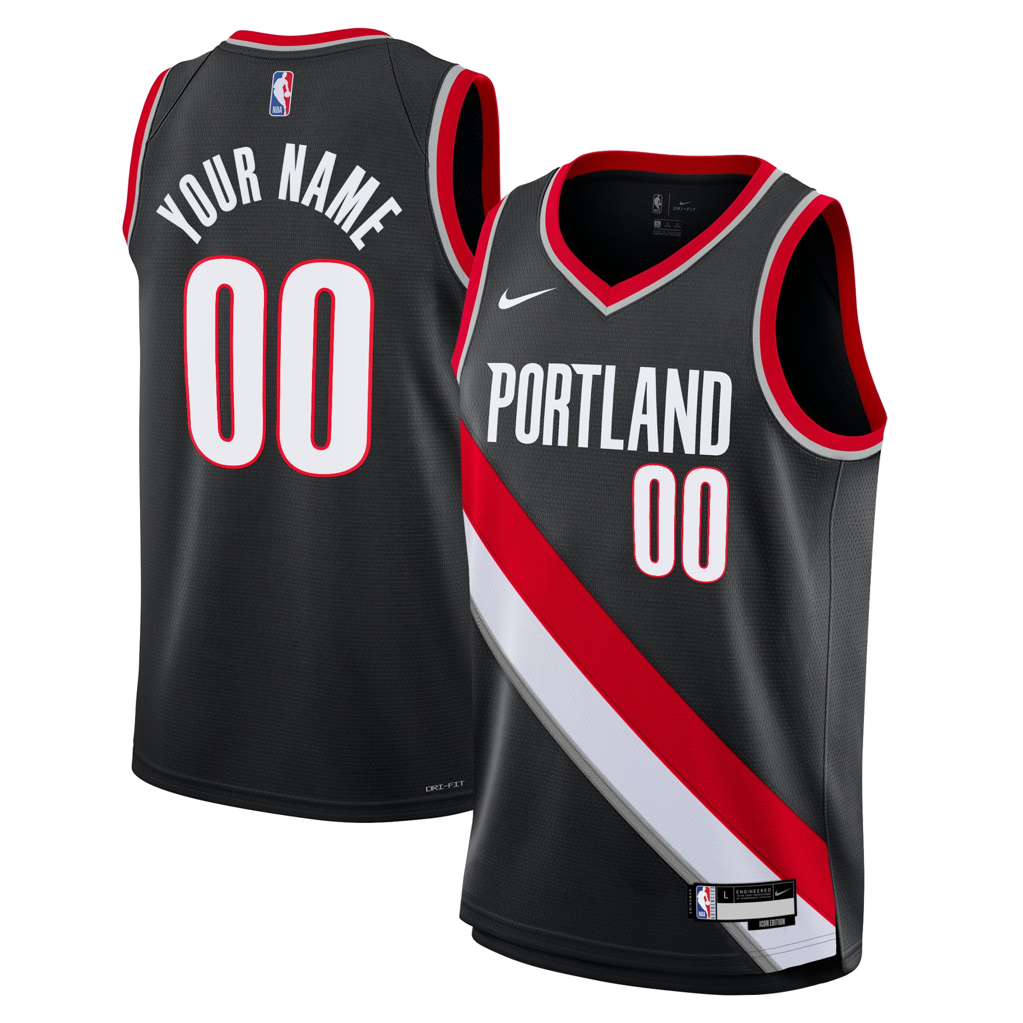 Portland Trail Blazers Icon Swingman Jersey - Custom - Youth - JS455 