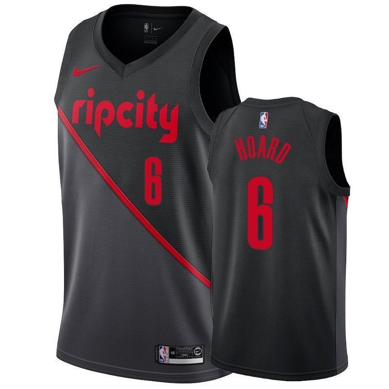 Portland Trail Blazers Jaylen Hoard 6 City Men's Jersey - JS411 